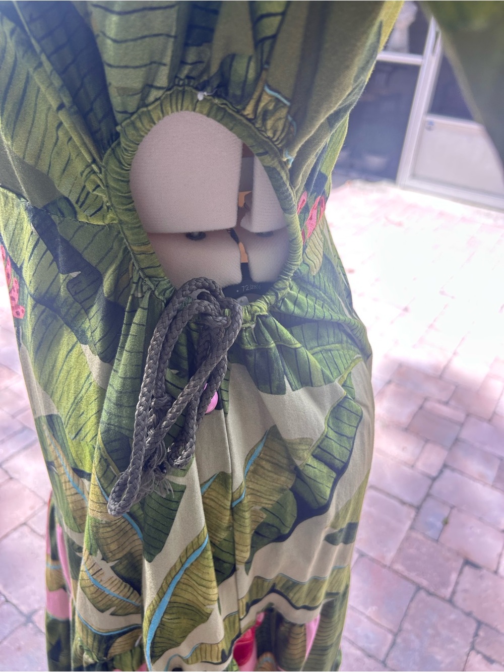 FARM Rio Green and Pink Tropical Leaf Maxi Dress - Picture 4 of 9